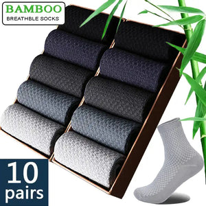 High Quality 10 Pairs/lot Men Bamboo Fiber Socks Men Breathable Compression Long Socks Shop kitchen home