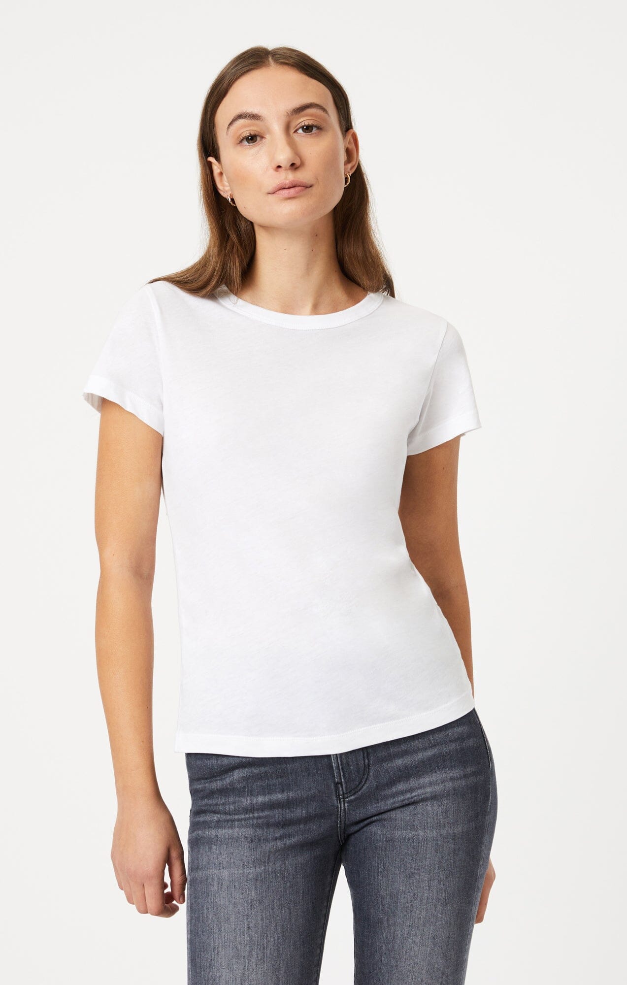 Shop Mavi Slim Crew Neck T-shirt In White