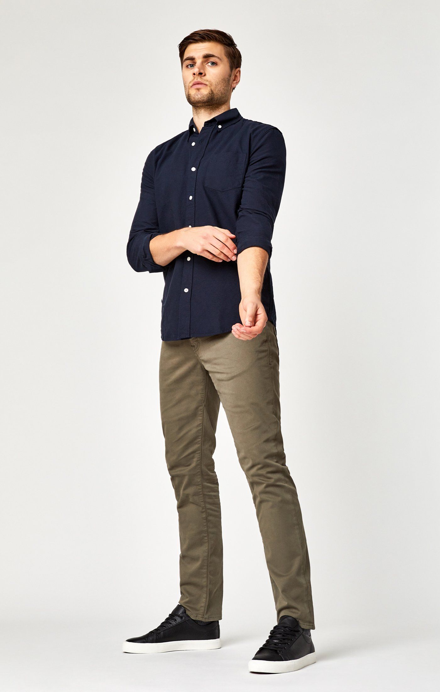 Market by Mavi - MARCUS SLIM STRAIGHT LEG IN DUSTY OLIVE TWILL