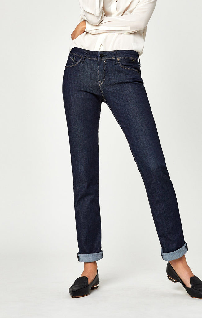 Mavi Women's Kerry Straight Leg In Rinse Indigo Gold – Mavi Jeans