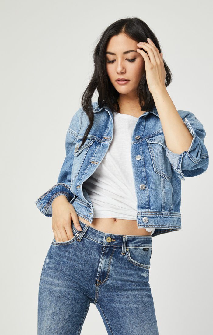 cropped baggy denim jacket