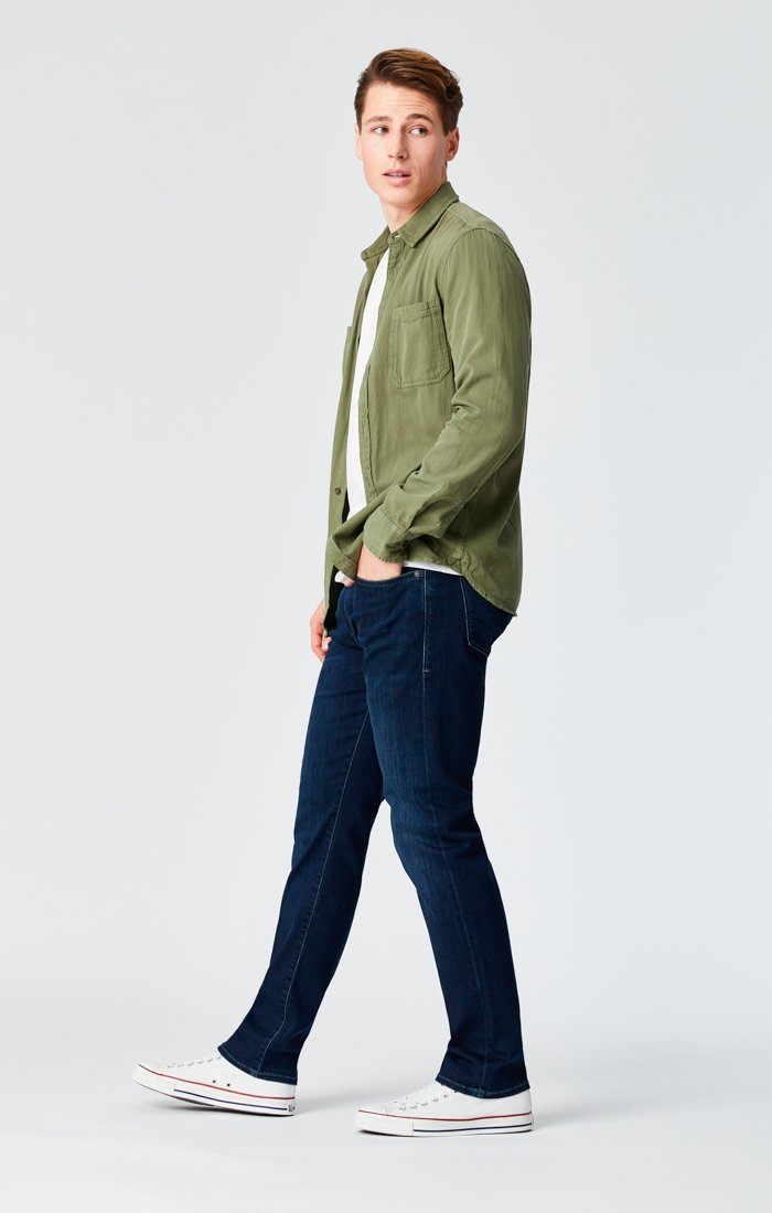 MARCUS SLIM STRAIGHT LEG IN DEEP BLUE AUSTIN