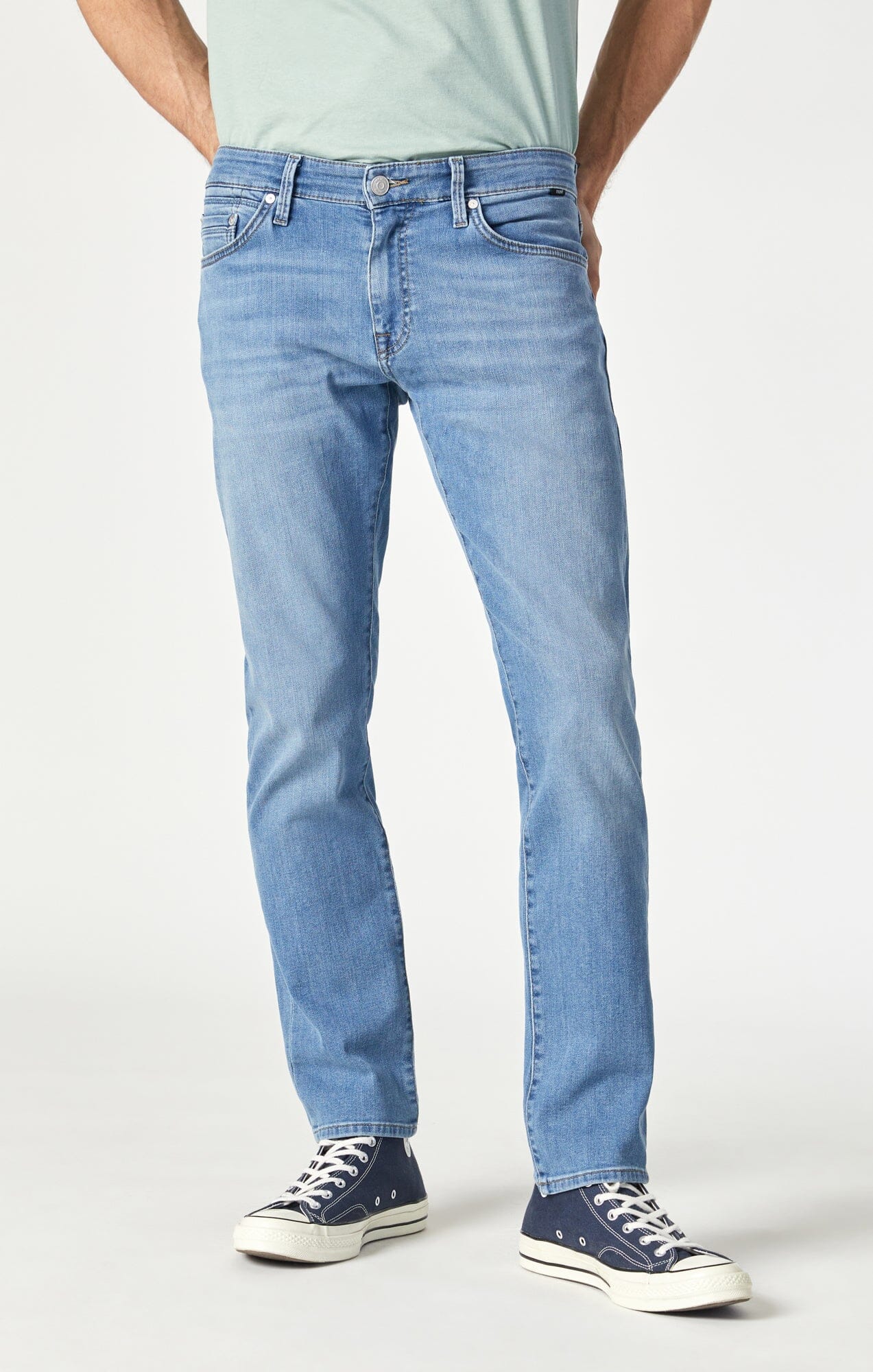 Mavi Men's Marcus Slim Straight Leg Jeans in Mid Foggy Feather Blue