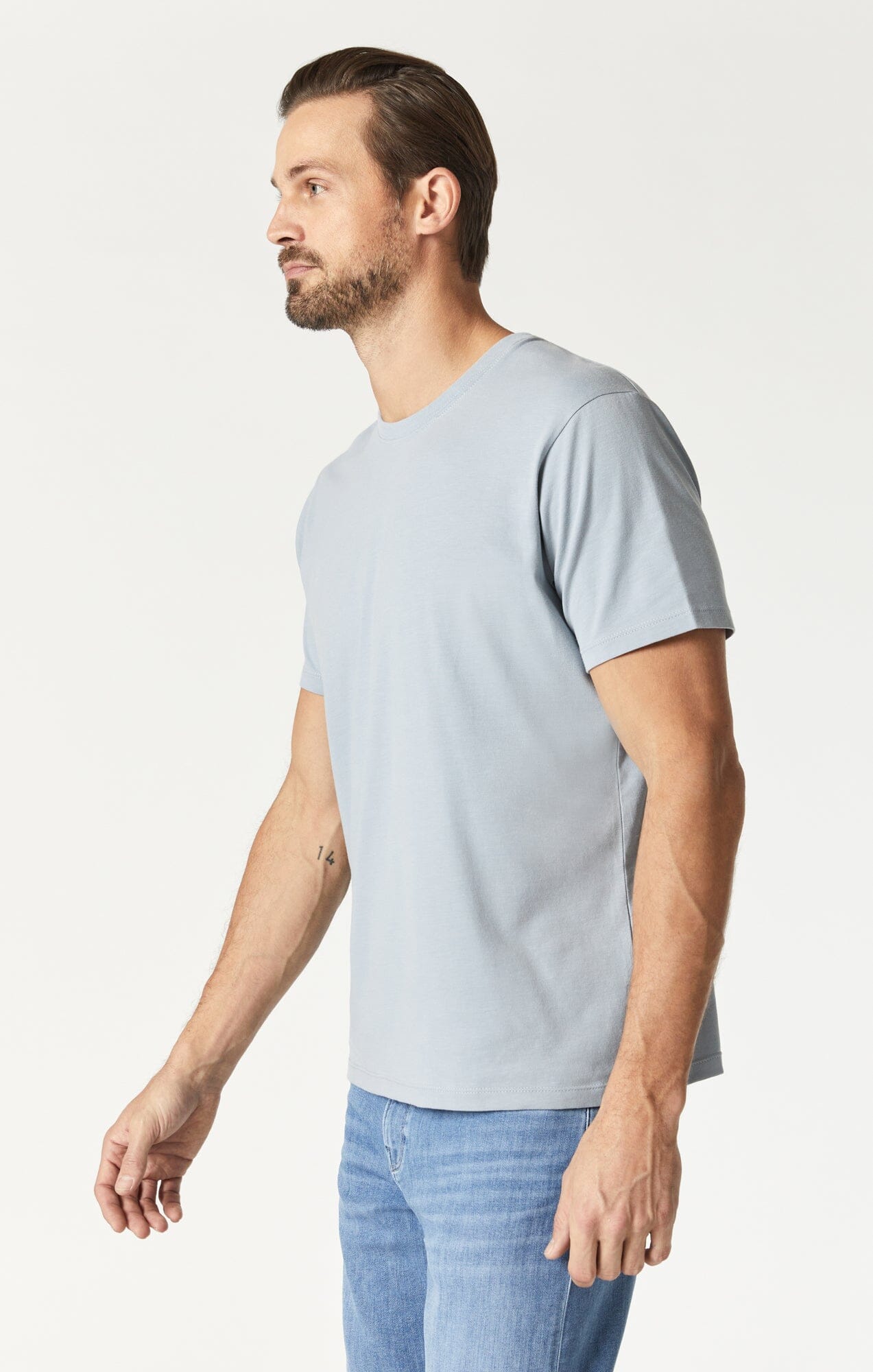 Mavi Men's Crew Neck T-Shirt In Twilight Blue