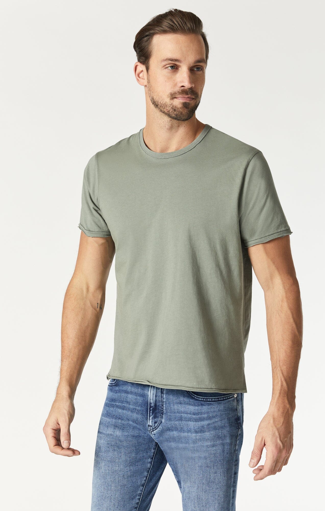 Mavi Men's Crew Neck T-Shirt In Twilight Blue