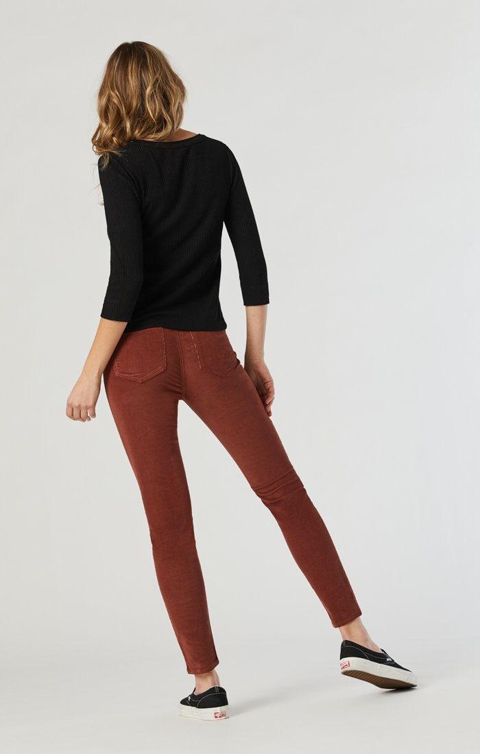 TESS SUPER SKINNY IN BRICK CORD