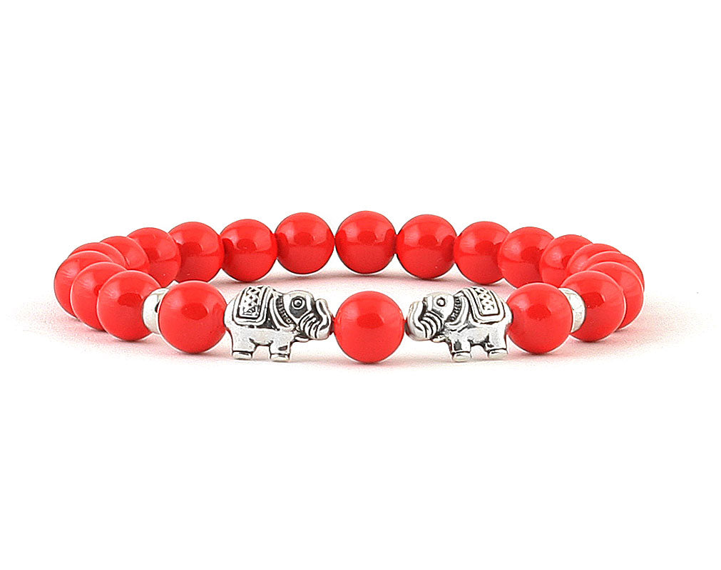 natural red coral bracelet