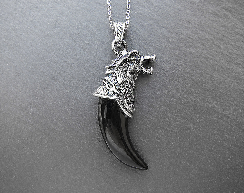 Mens Wolf necklace - braceletsforever