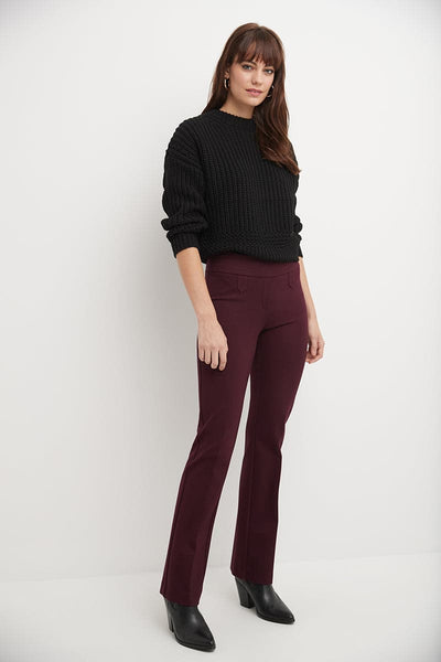 Bi-Stretch Bootcut Pull-On Pants with Slimming Wide Comfort Waistband -  Chadwicks Timeless Classics
