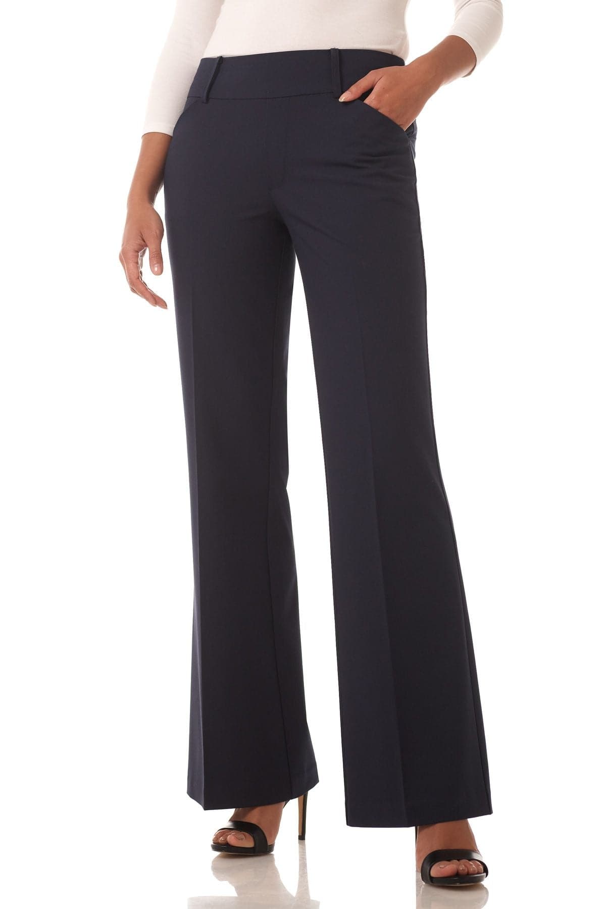 Rekucci Women's Smart Stretch Wide Leg Pull-On Pant