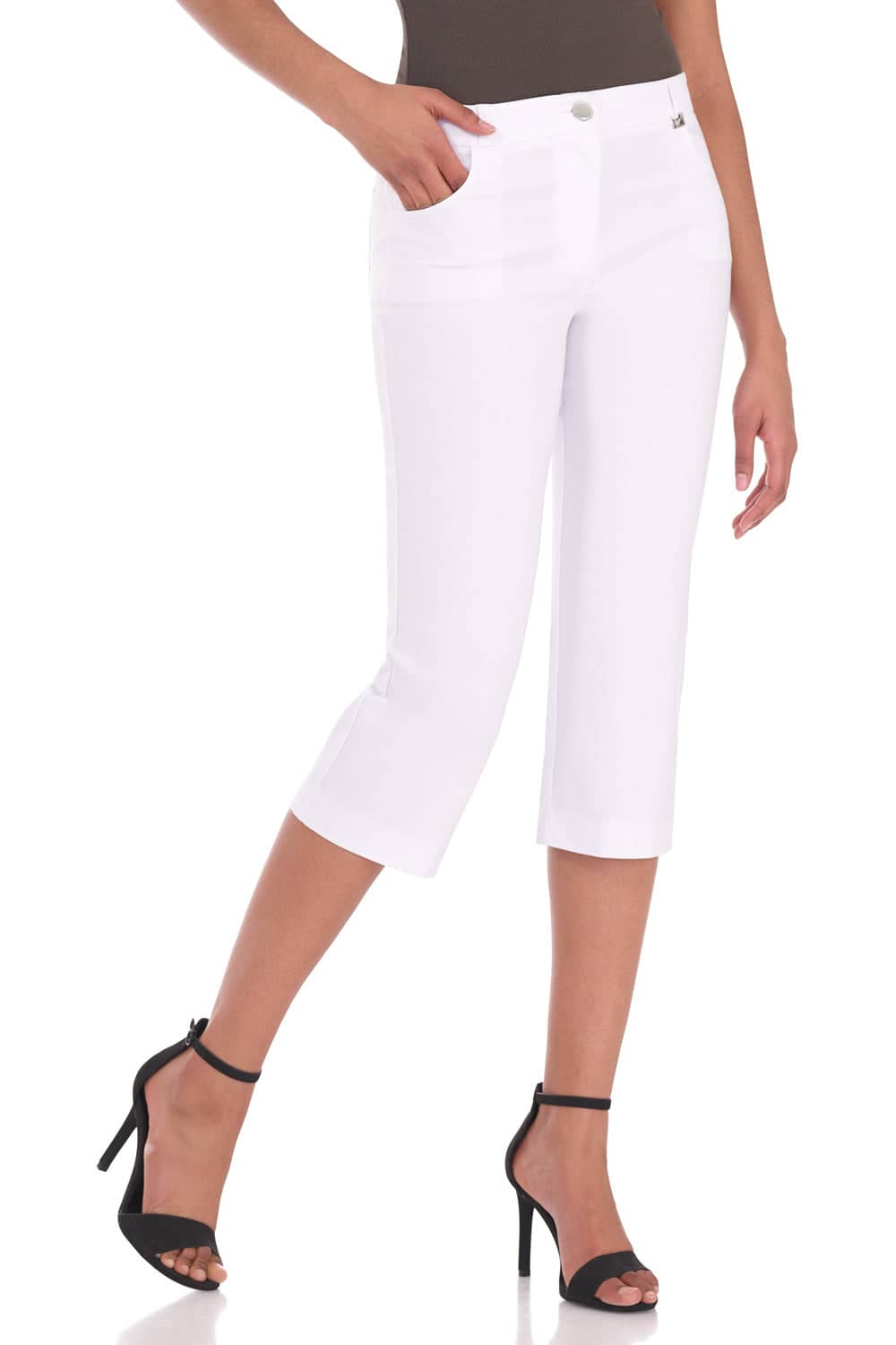 Chic Capris with 5 Pockets and Zipper Closure | Rekucci