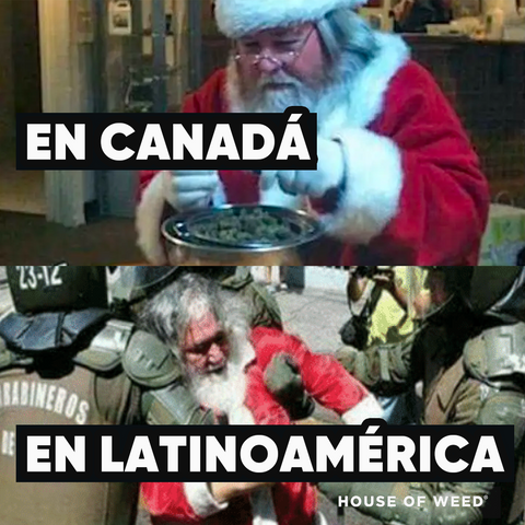 meme papá noel weed