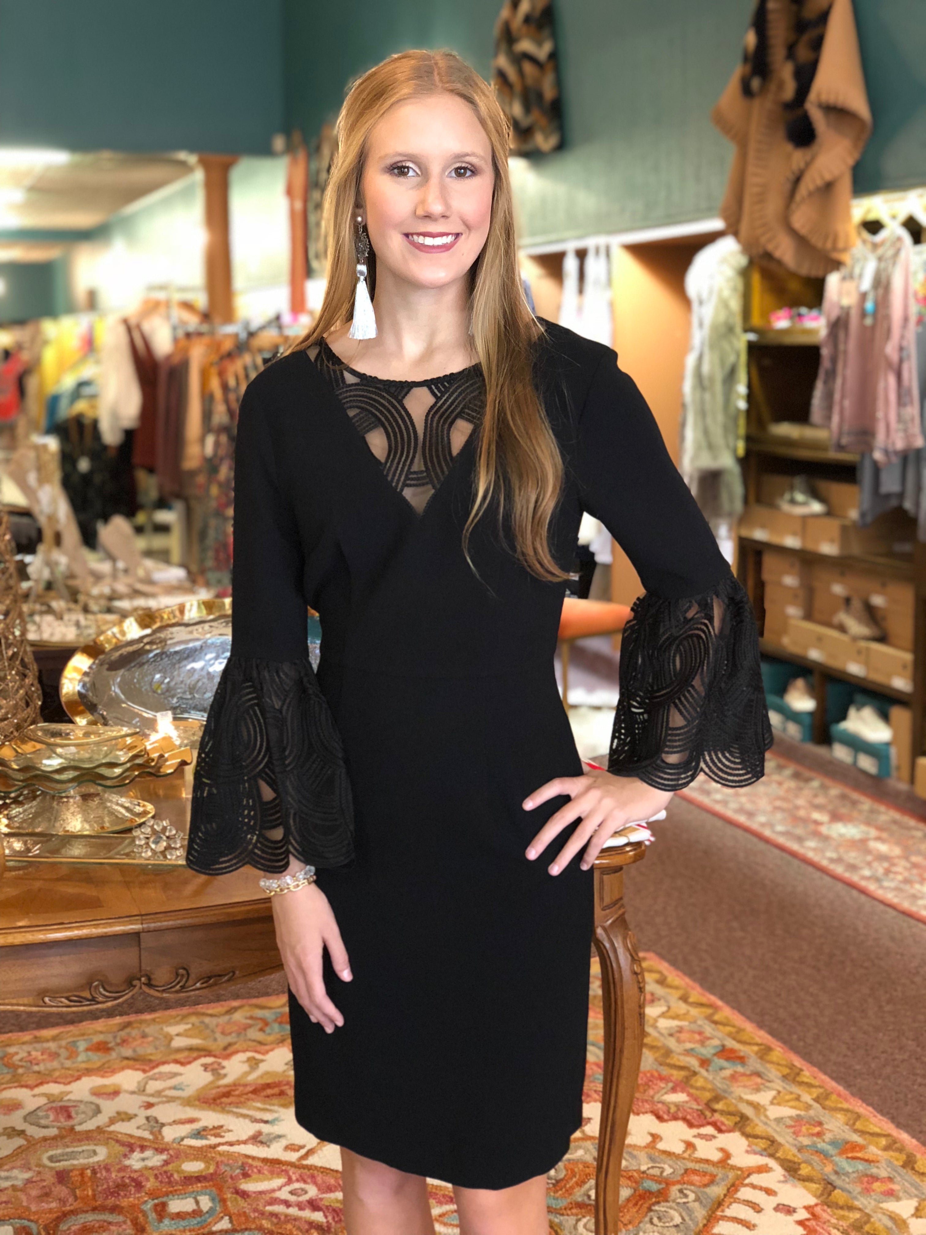 trina turk black dress