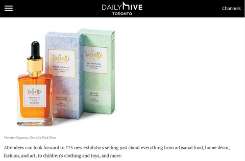 Daily Hive Toronto One of a Kind Spring Show 2018 Velvette Organics