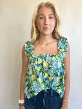 Calliope Watercolor Floral Top