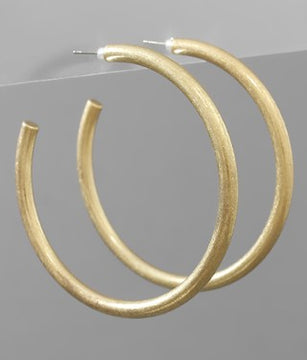 Gold Hollow Hoop Earrings