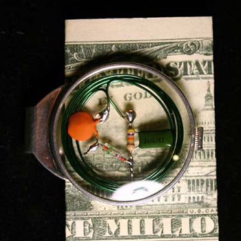 Prosperity Money Clip with CQR Crystal Quantum Radio Beta Blocker Amulet in Sterling Silver bezel