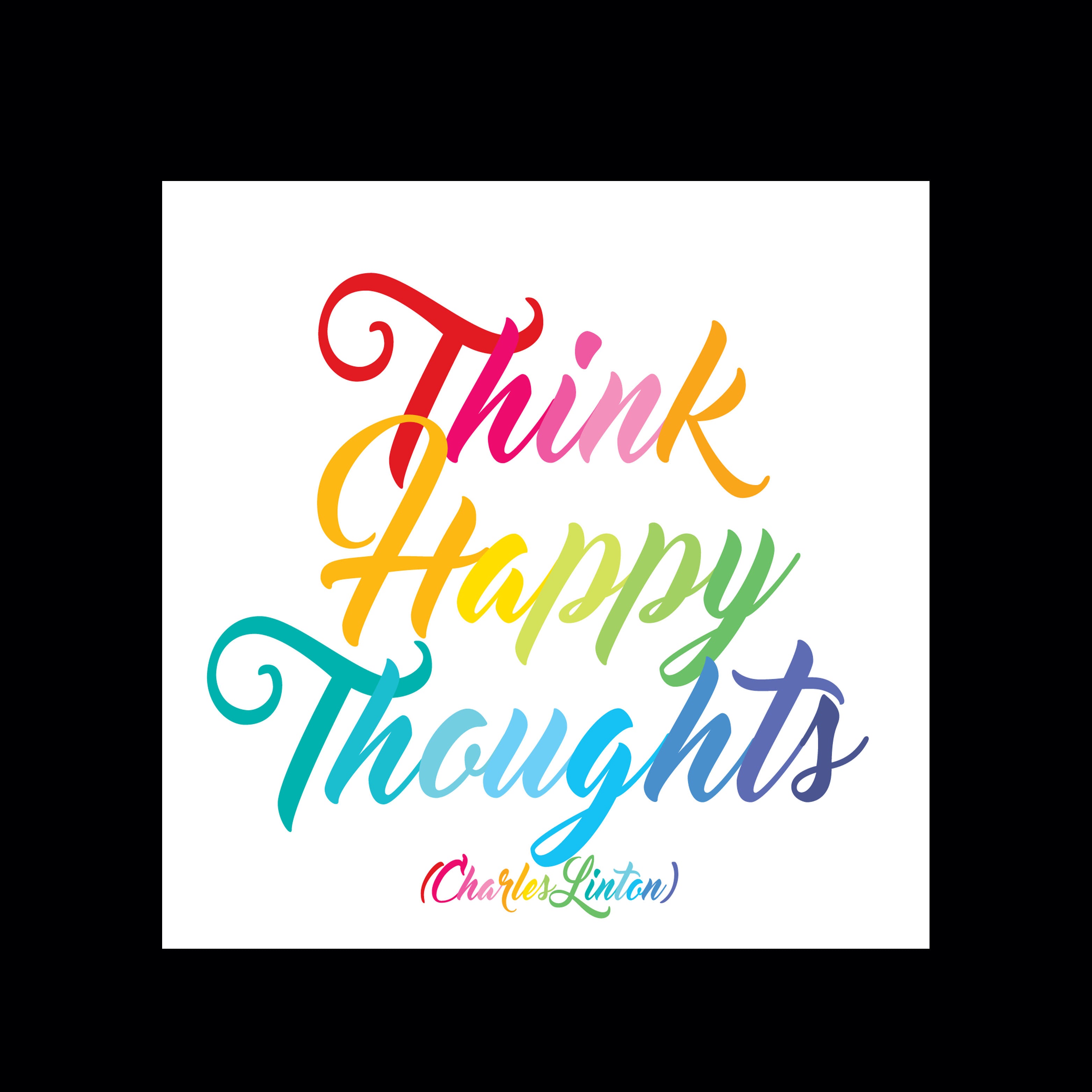 think happy thoughts" magnet –