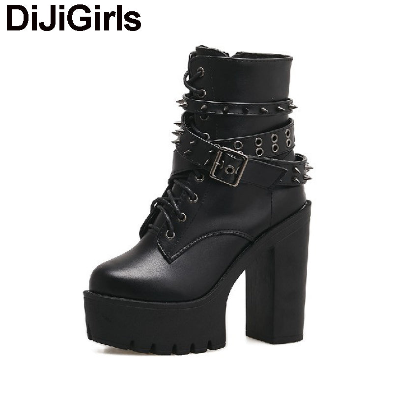 gothic black boots