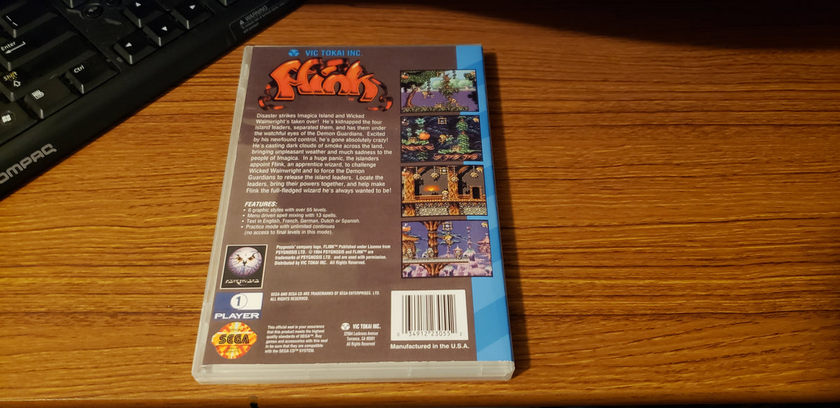 Flink Sega CD Reproduction – Nightwing Video Game Reproductions