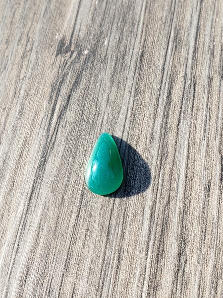 Chrysoprase cabochon teardrop shape