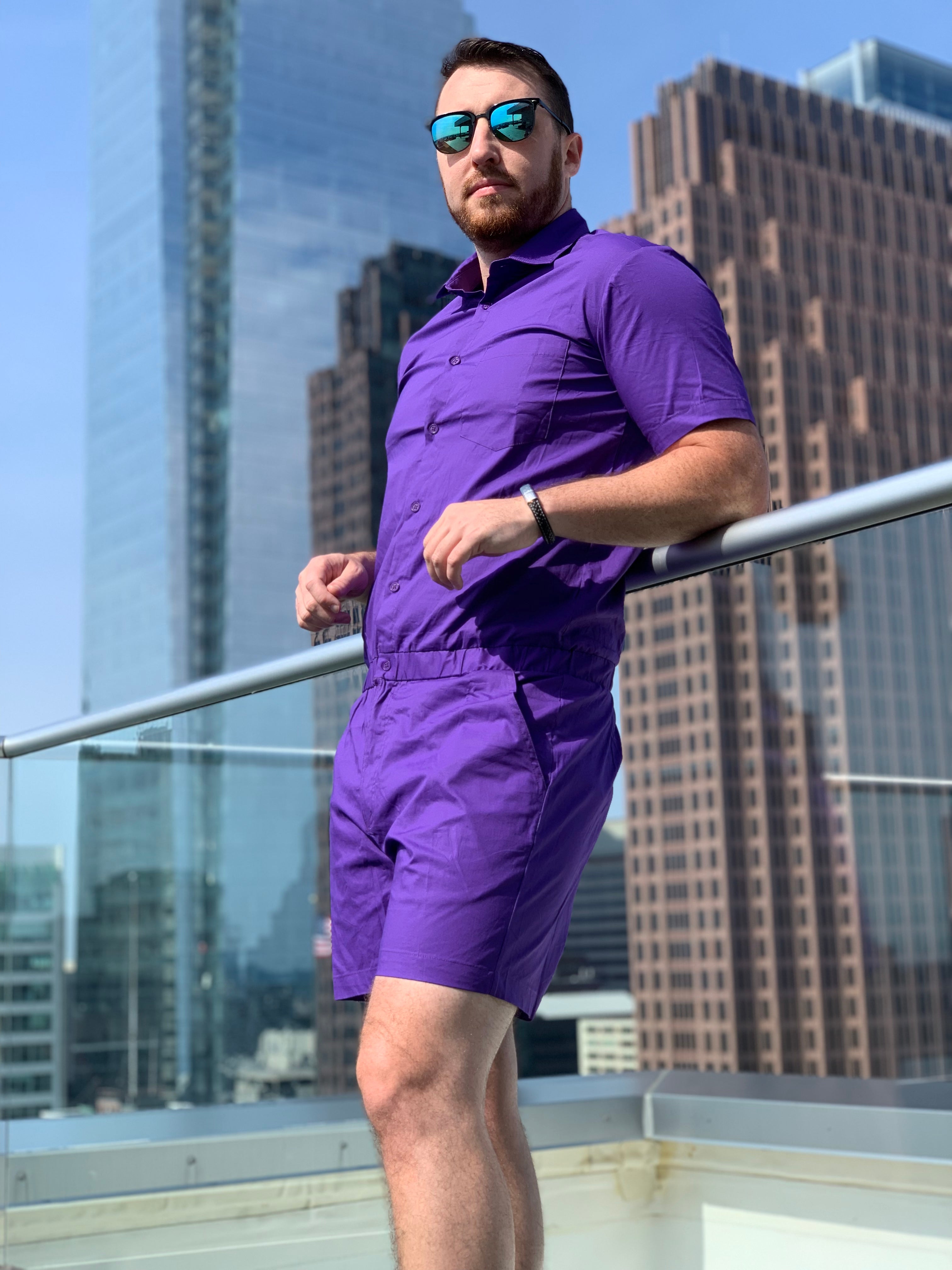 Male Romper - Royal Purple – Zesties Inc