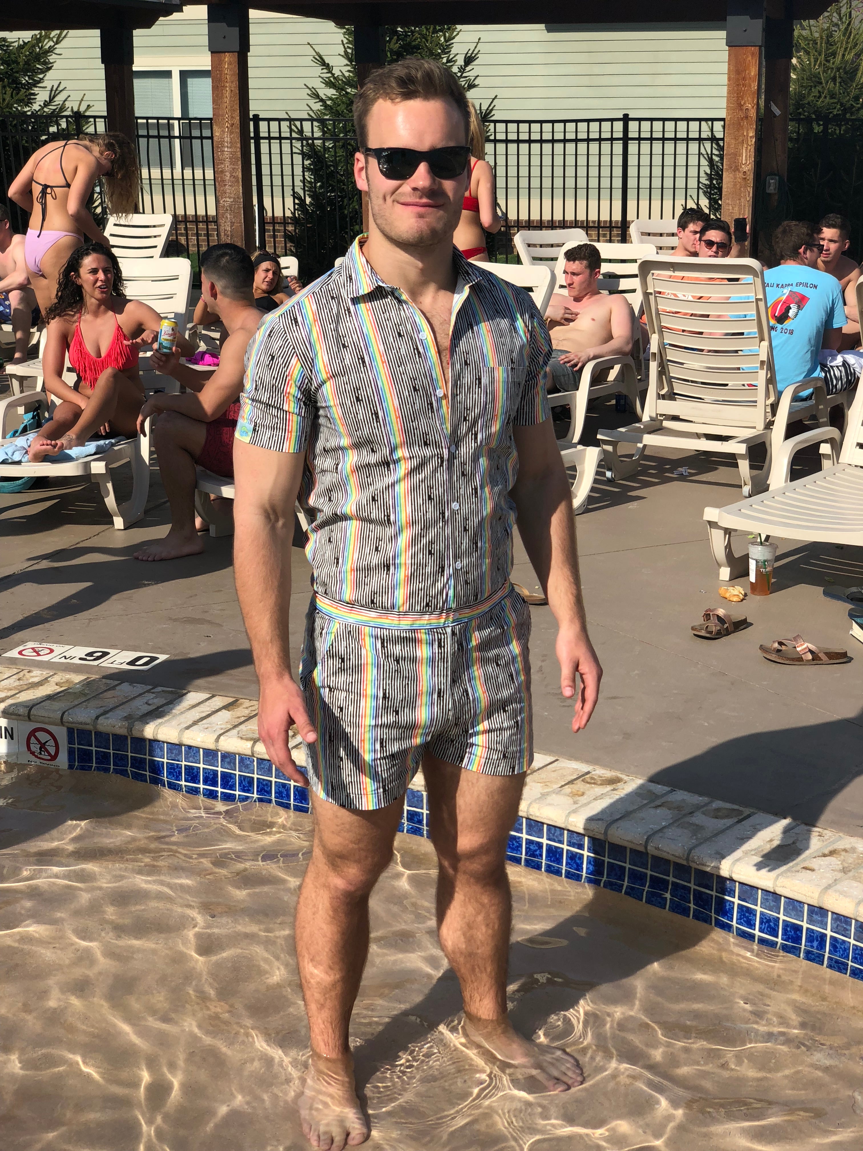 Gay Pride Male Romper - Stealth – Zesties Inc