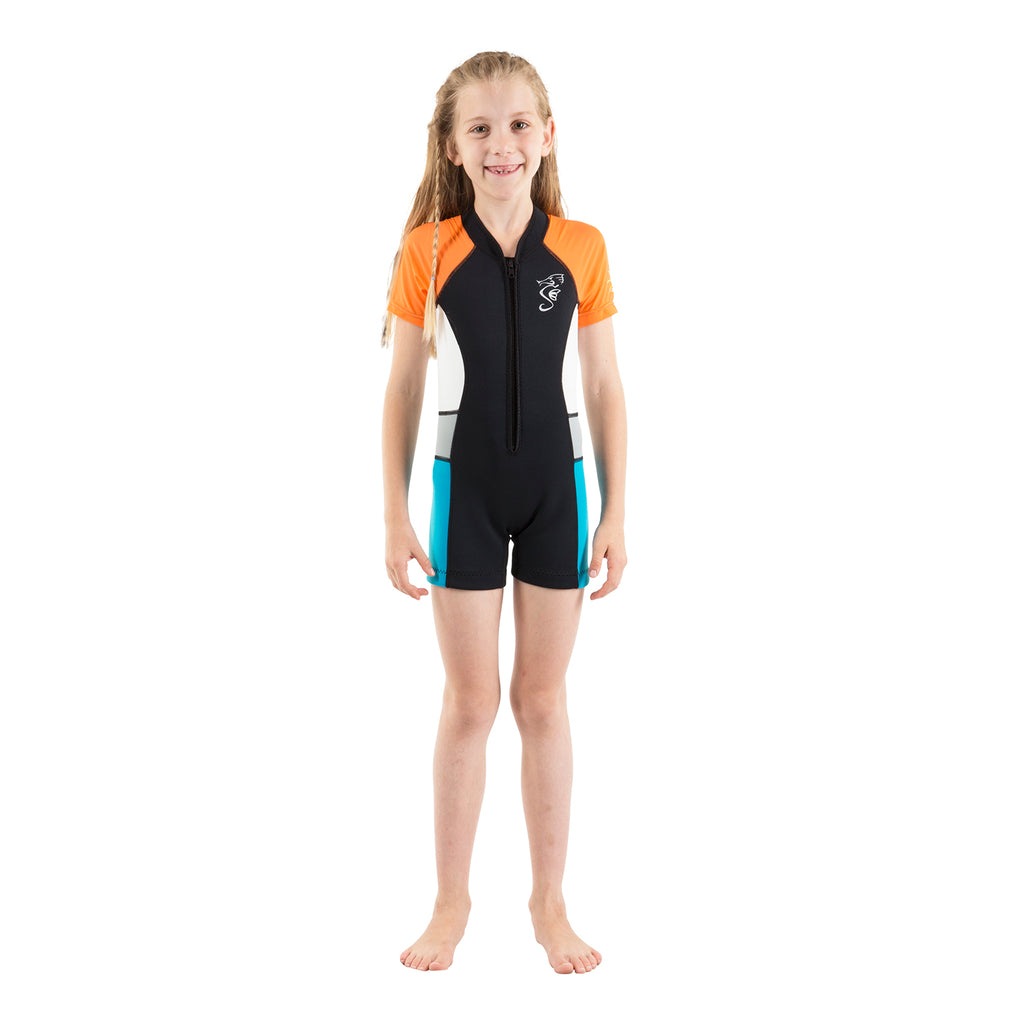 Seaskin 2mm Kids Wetsuit Shorty Thermal Swimsuit for Boys Girls Toddlers 