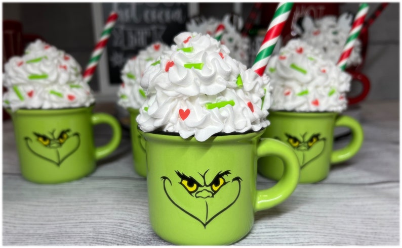 Mr. Grinch Christmas Whipped Topping Mug