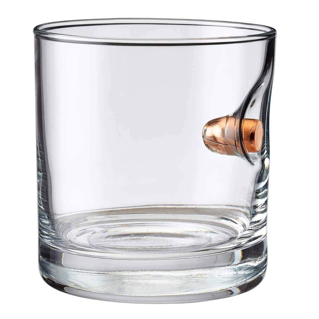 whiskey glasses with bullet