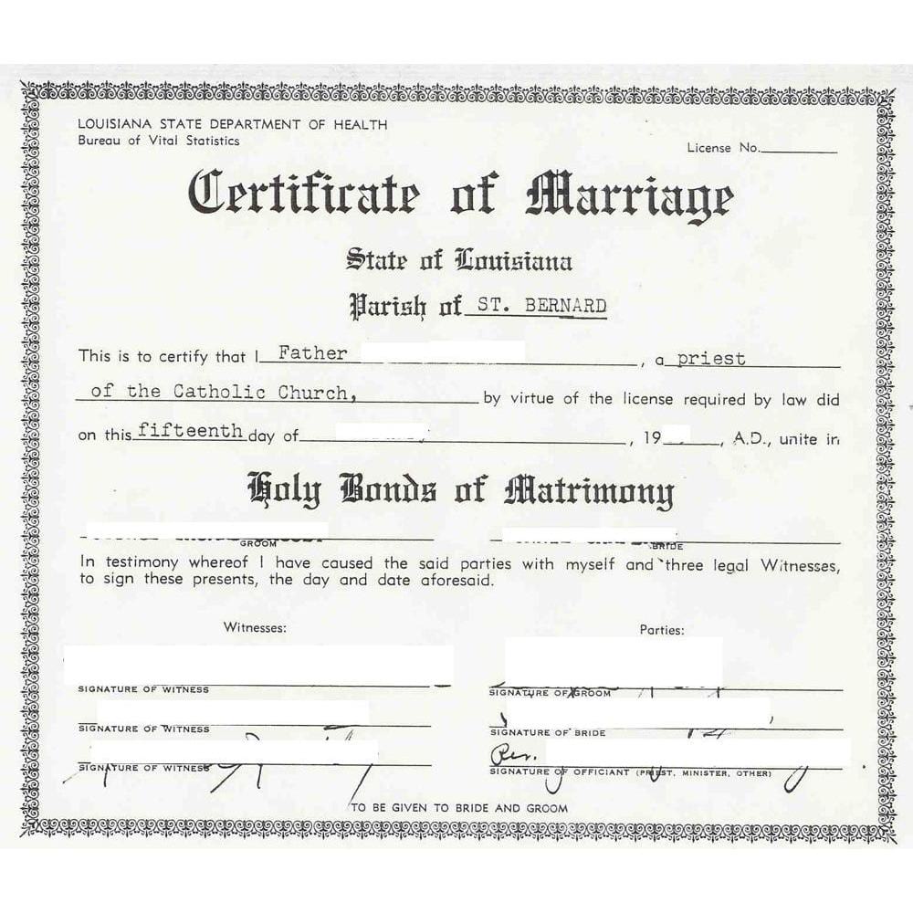 notarized translation marriage certificate