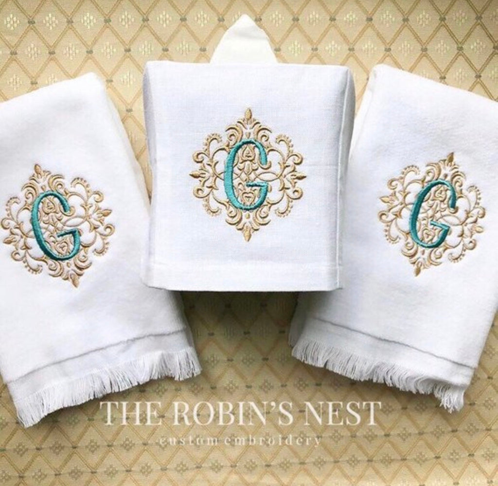 monogrammed beach towels