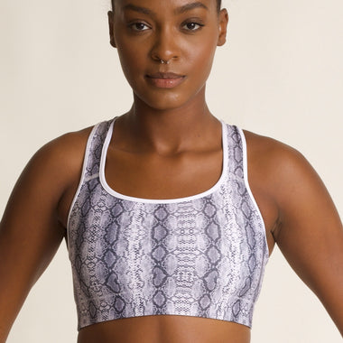 SOIE Medium Impact Quick Dry Racerback Printed Athleisure Sports