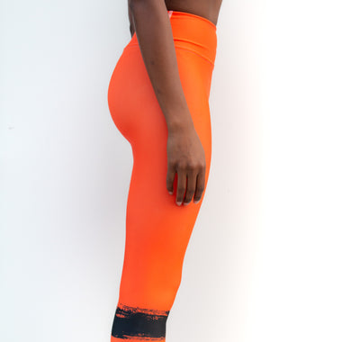 Orange Safi Snake Print Buttery Soft High Waisted Workout Leggings – Zoezi  Sport