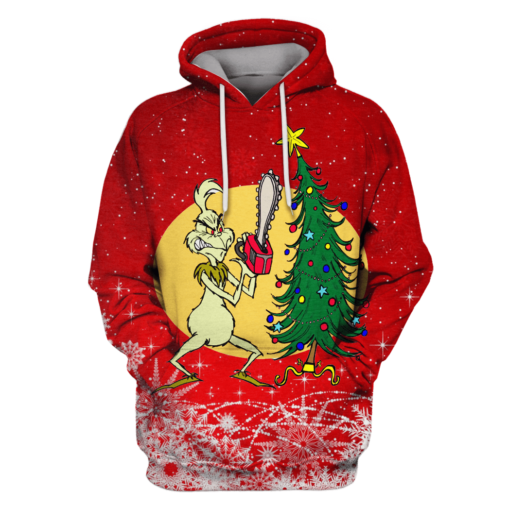 grinch zip up hoodie