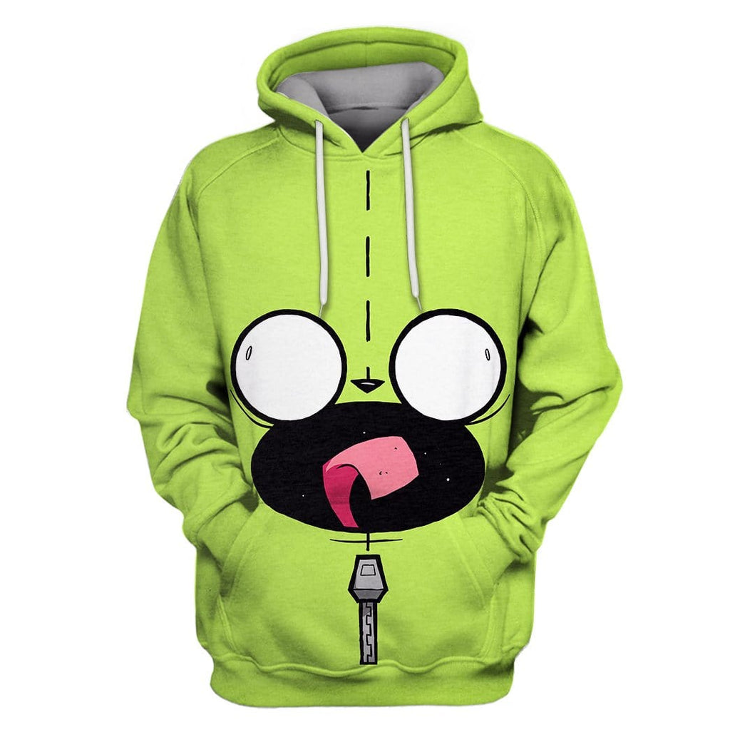 invader zim zip up hoodie