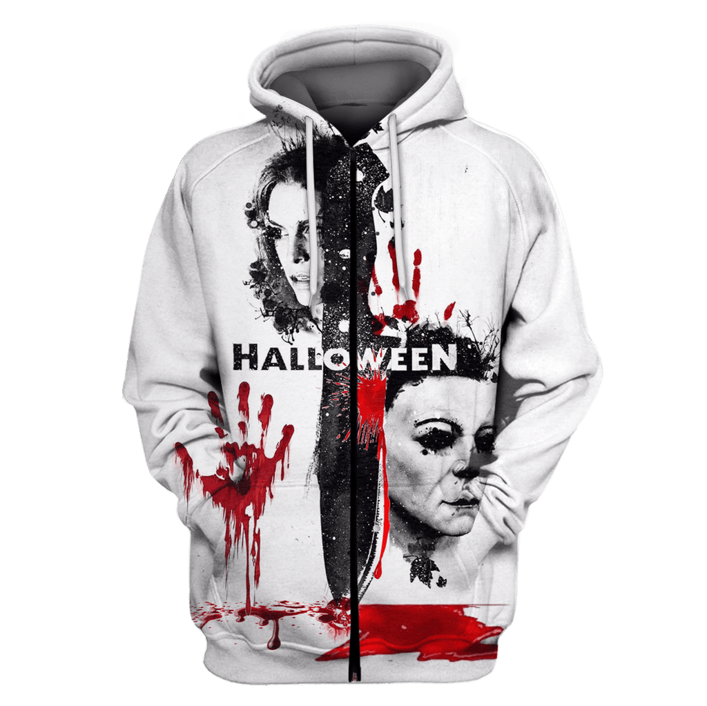 horror movie zip up hoodie