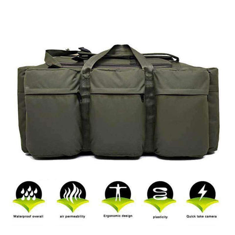 2 In 1 Waterproof Military Backpack & Duffel Bag