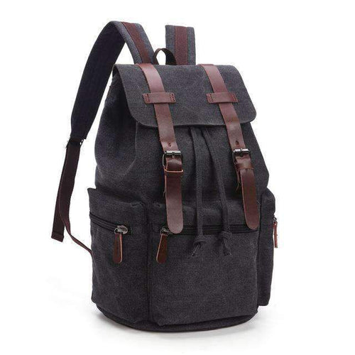 Canvas & Leather Travel Backpack