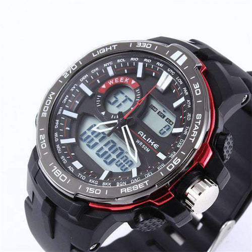 Digital Military Watch With Dual Display