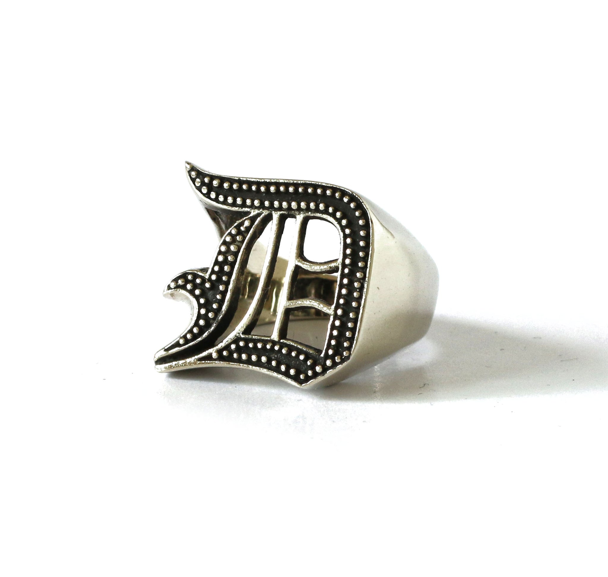 D Alphabet Biker Ring Gothic Sterling Silver 925 Old English A Z Initi Jack S Club