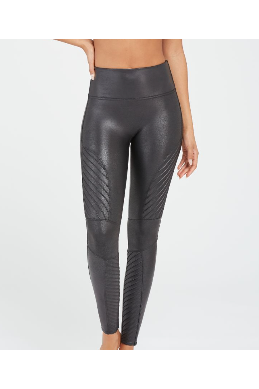 Hue Leggings Faux-Leather Shadow Olive / Napa Espresso S, M, L,XL