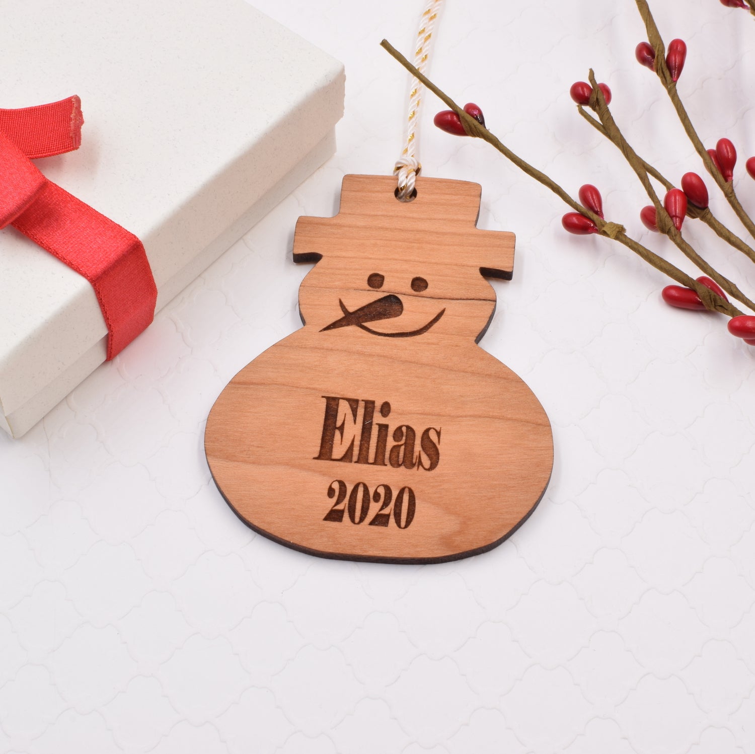 Joy to the World Wooden Snowflake Ornament – Personalize It!