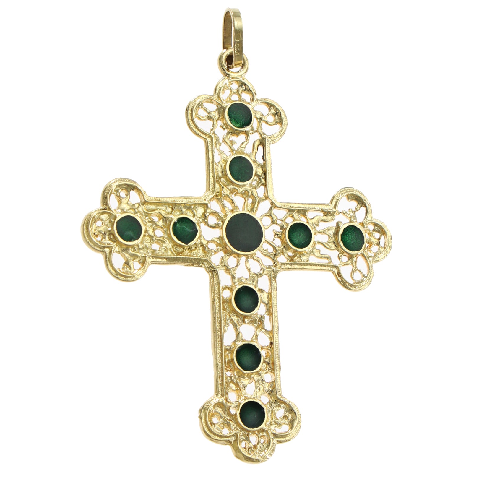 18k gold orthodox cross