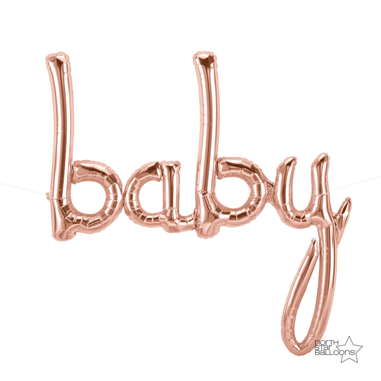 gold baby balloon letters