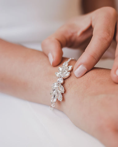 Dareth Colburn Wedding Blog | Crystal Leaf Wedding Bracelet