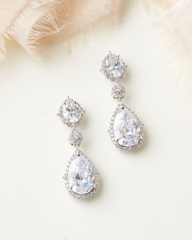 Dareth Colburn Wedding Blog | Emerson CZ Bridal Earrings | Wedding Accessories