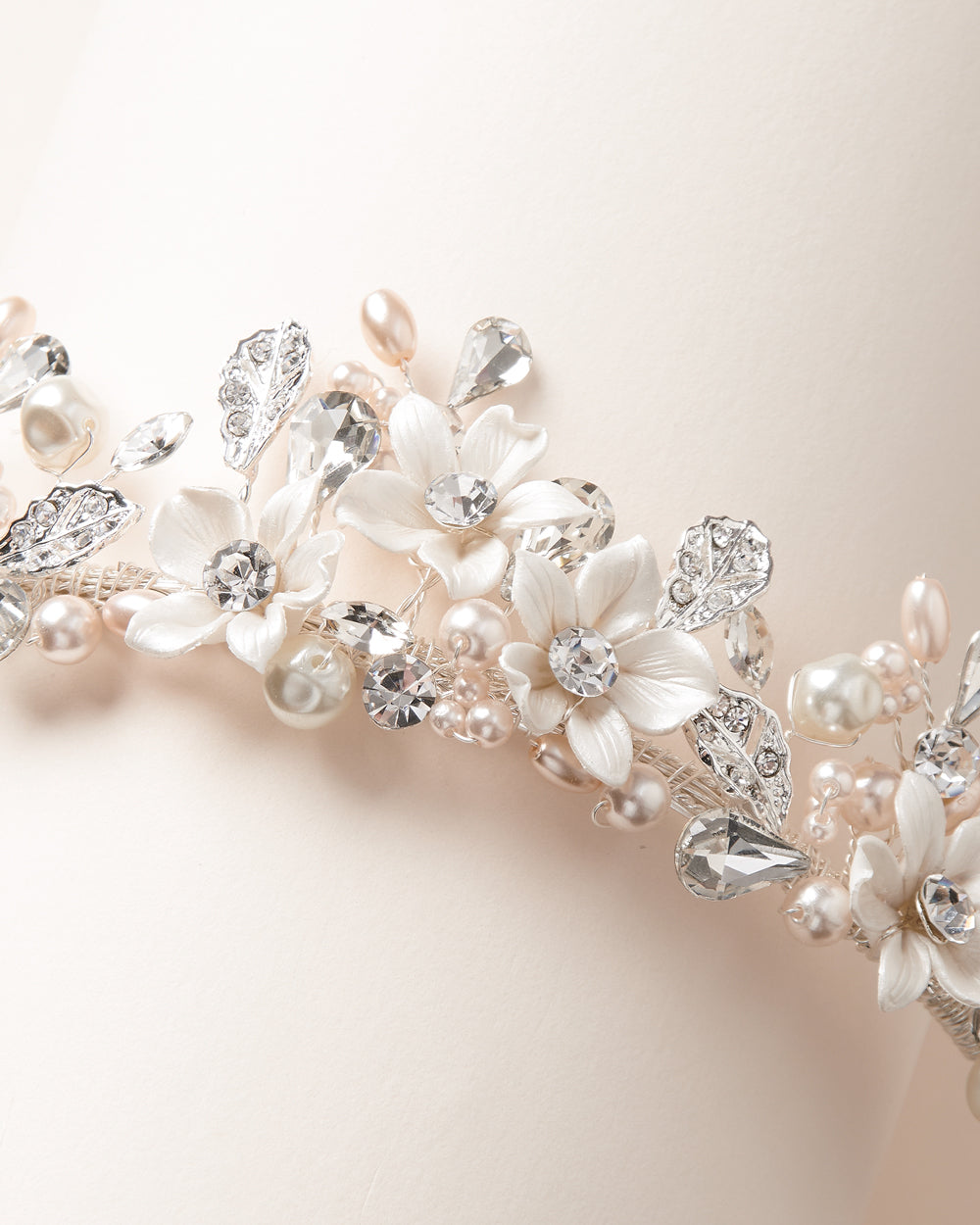 pearl wedding tiaras