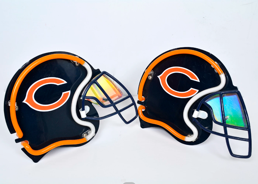 Chicago Bears Neon Lighted Helmet Set – Just Gorgeous Studio