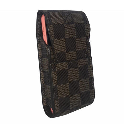 Vintage] Louis Vuitton Damier Ebene Back Metal Wallet Case iPhone